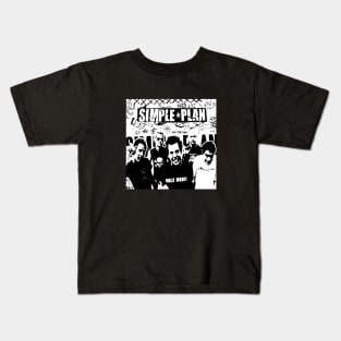 Simple Plan GrungeTexture Kids T-Shirt